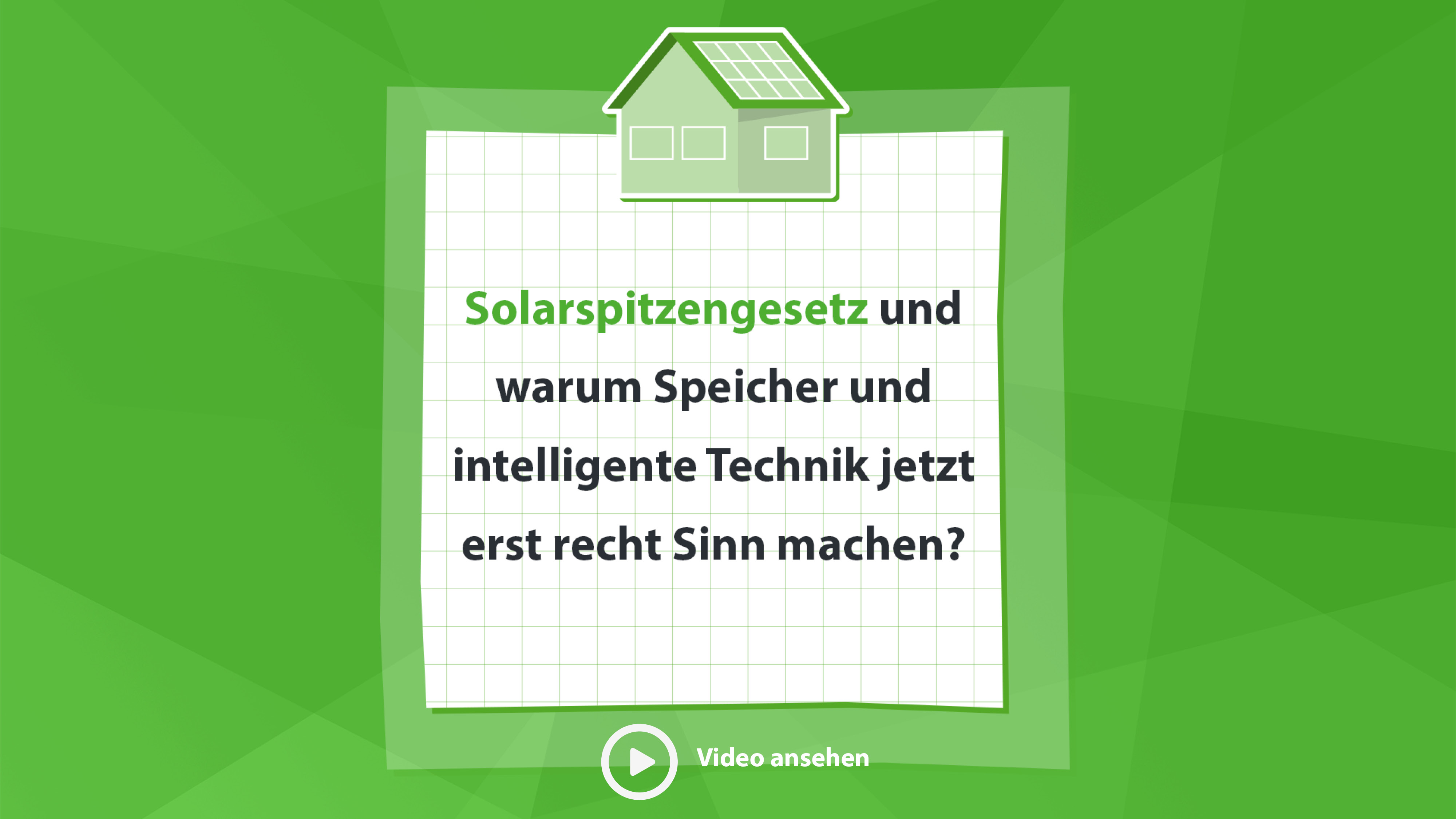 Solarspitzengesetz - was ist wichtig?