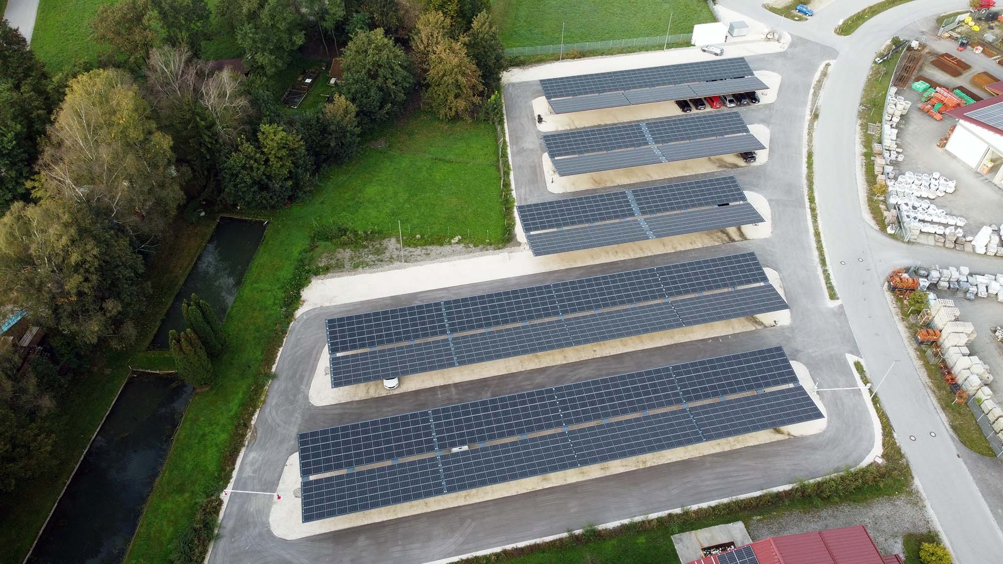 Carport Rosenberger Referenzanlage Abel Retec 513 Kwp